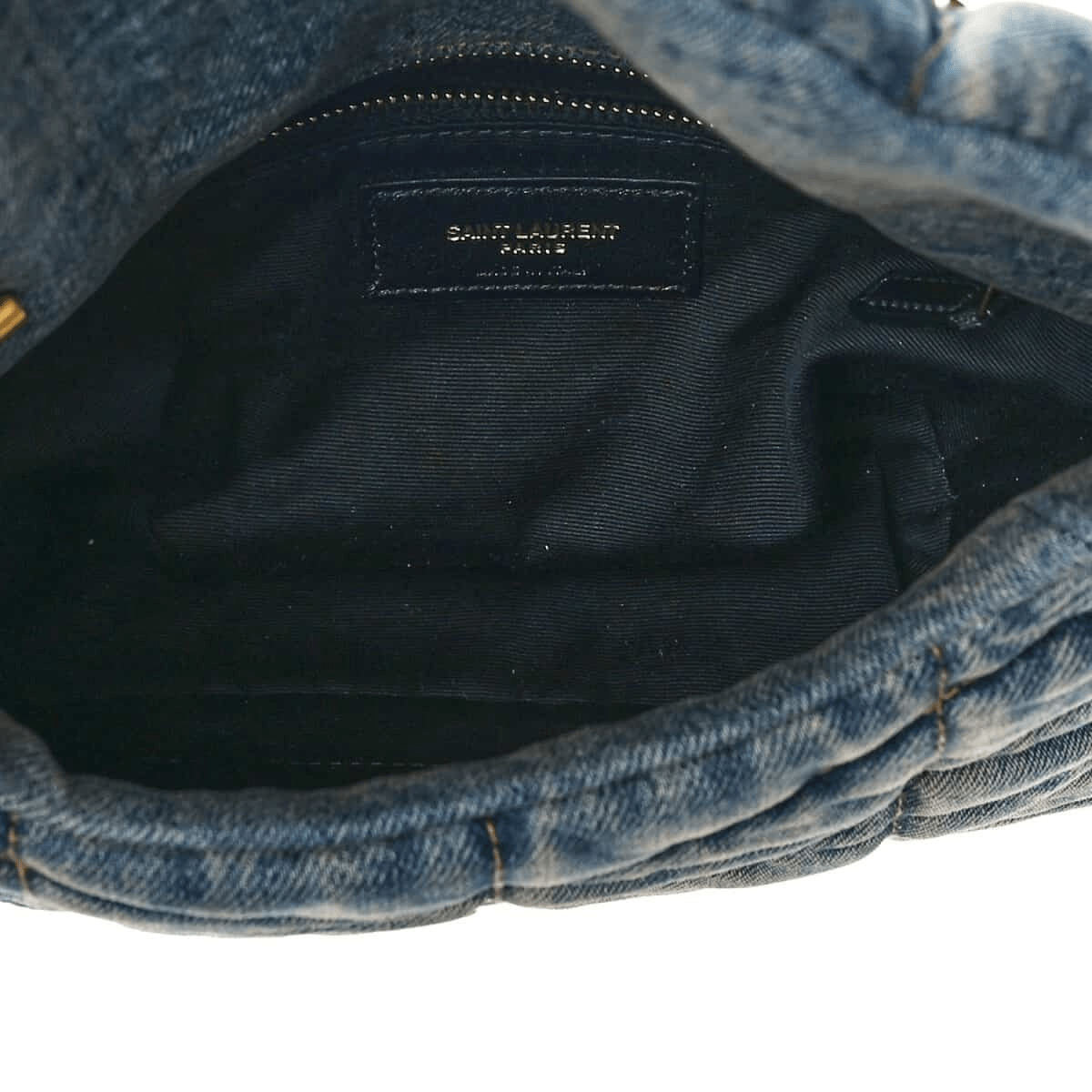 Saint Laurent Loulou Puffer Tasche  in Quilted Vintage Denim