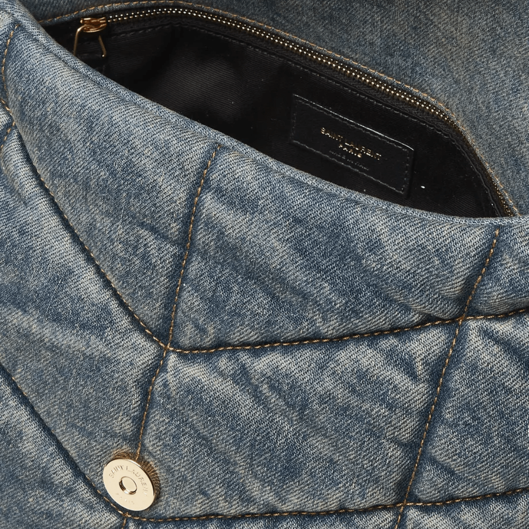 Saint Laurent Loulou Puffer Tasche  in Quilted Vintage Denim