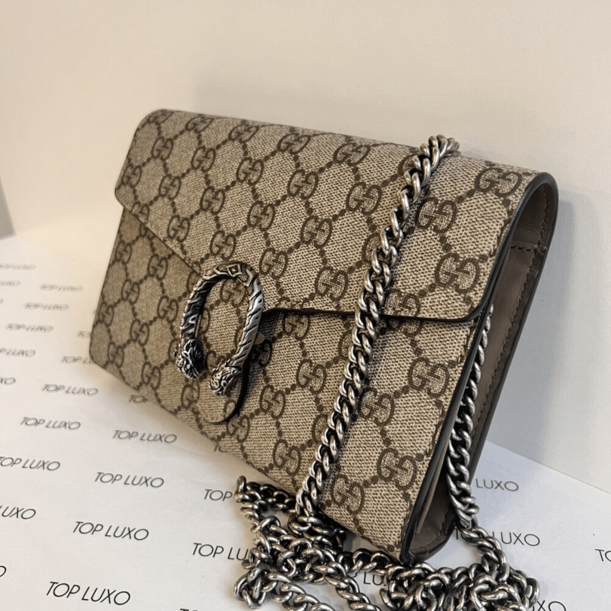 Gucci Dionysus Mini Tasche GG Supreme Monogram Beige