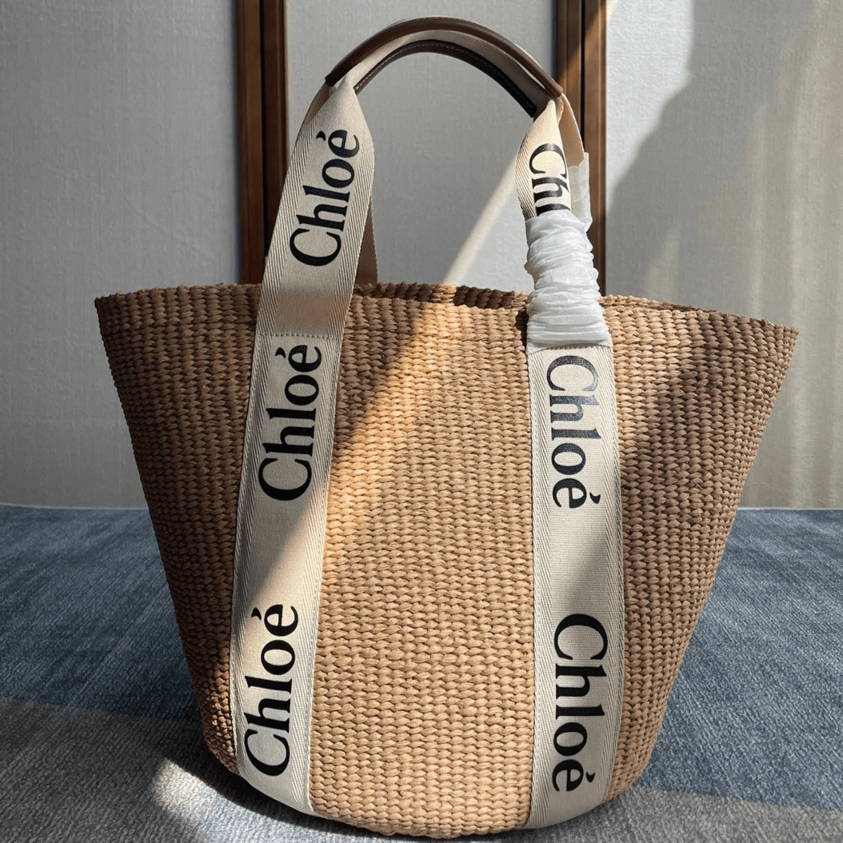 Chloé Woody Große Korbtasche
