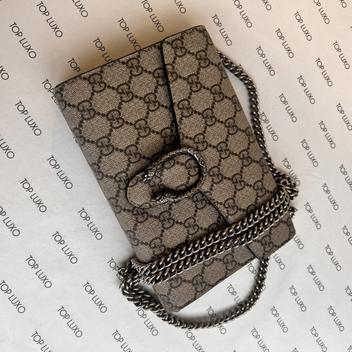 Gucci Dionysus Mini Tasche GG Supreme Monogram Beige