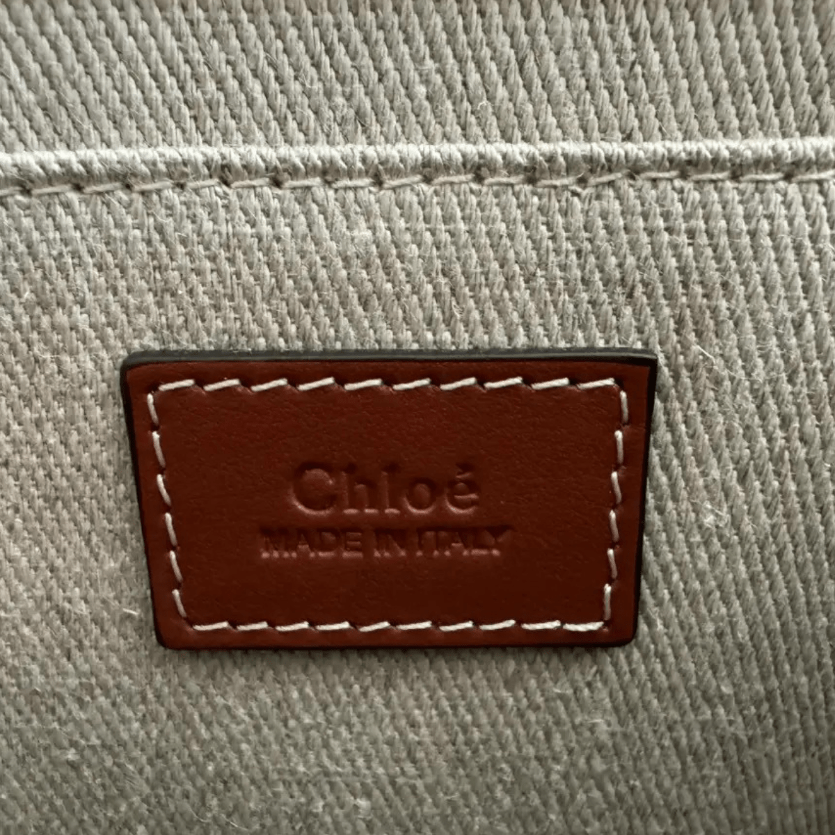 Large Woody Tasche aus Leinen von Chloé