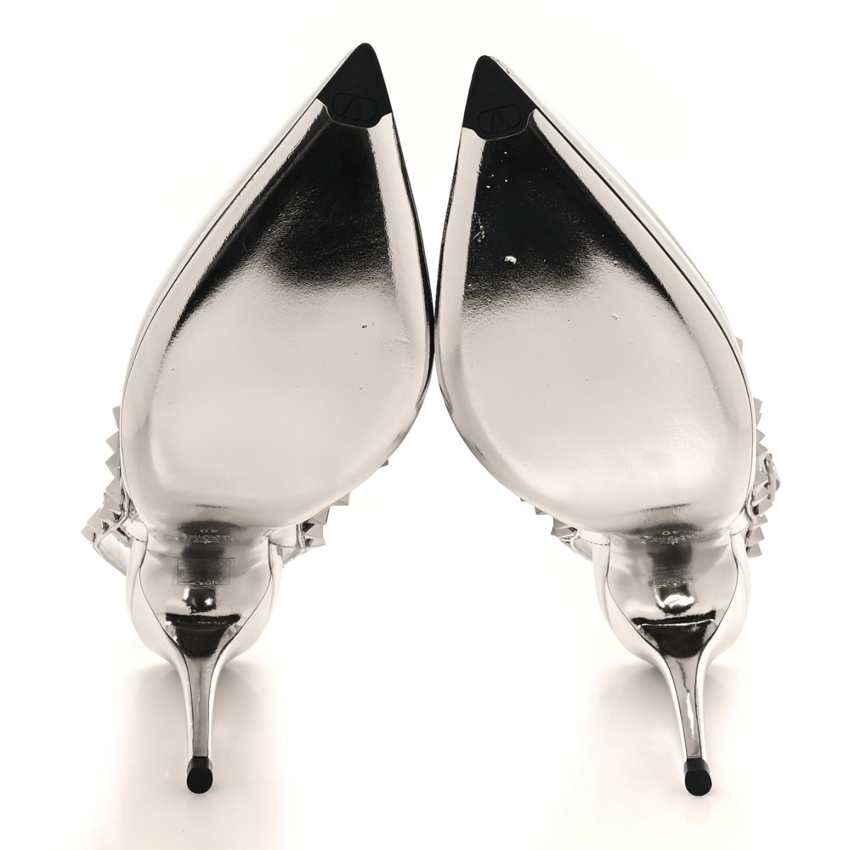 Valentino – Rockstud Silver Tasche & Pumps Set