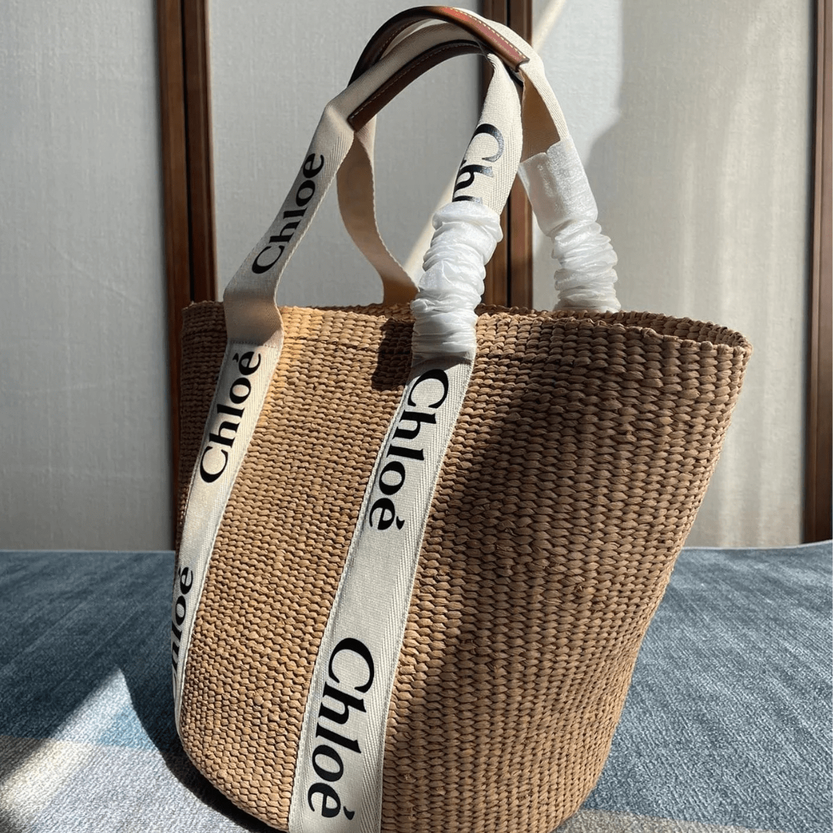 Chloé Woody Große Korbtasche