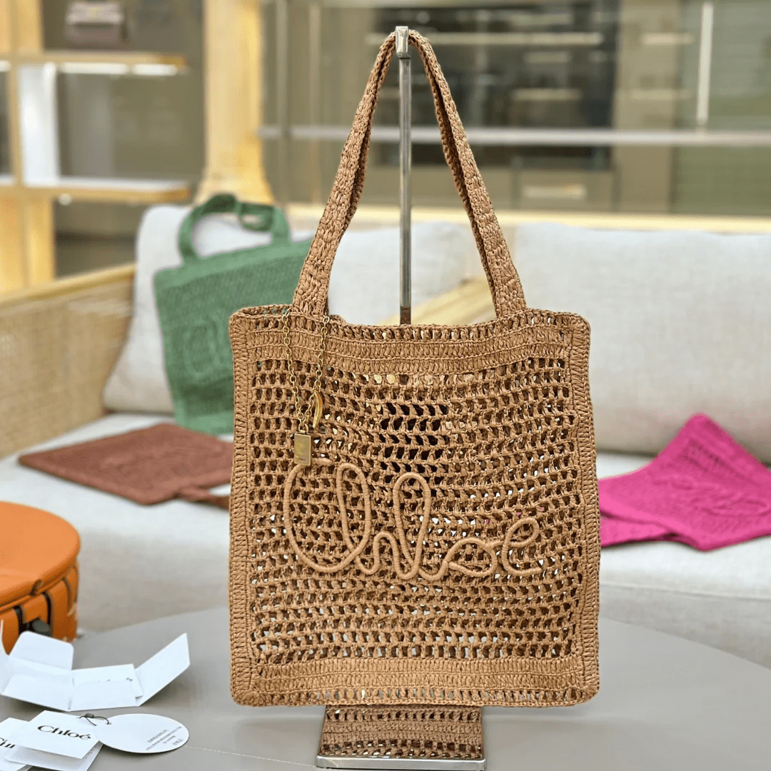 Chloé – Summer Banana Tasche aus Raffia