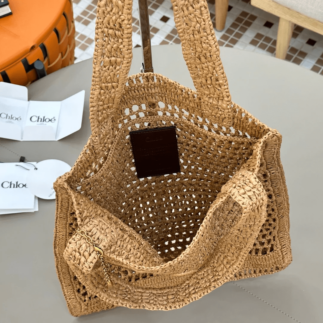Chloé – Summer Banana Tasche aus Raffia