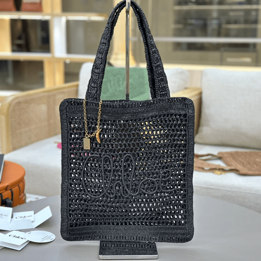 Chloé – Summer Banana Tasche aus Raffia