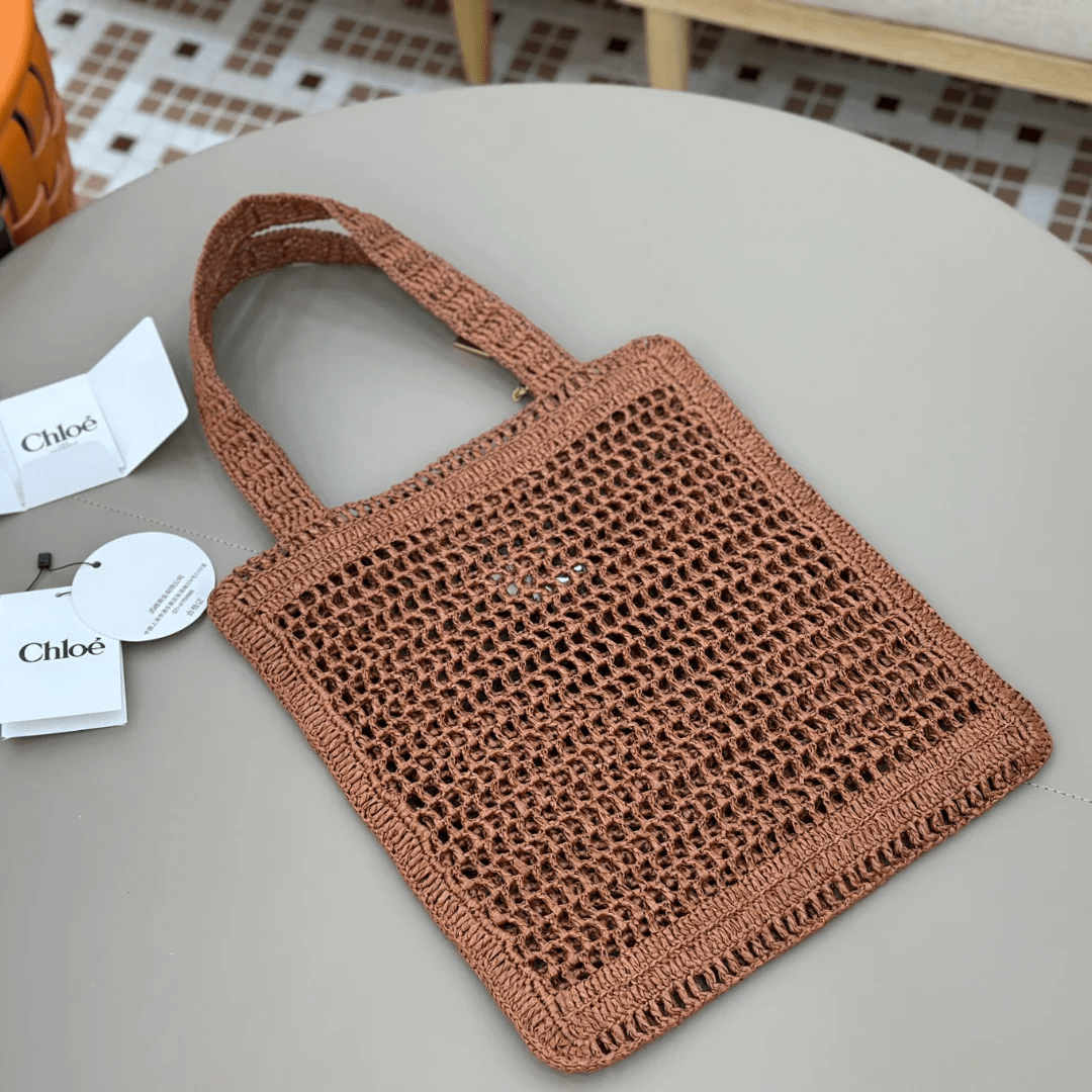 Chloé – Summer Banana Tasche aus Raffia