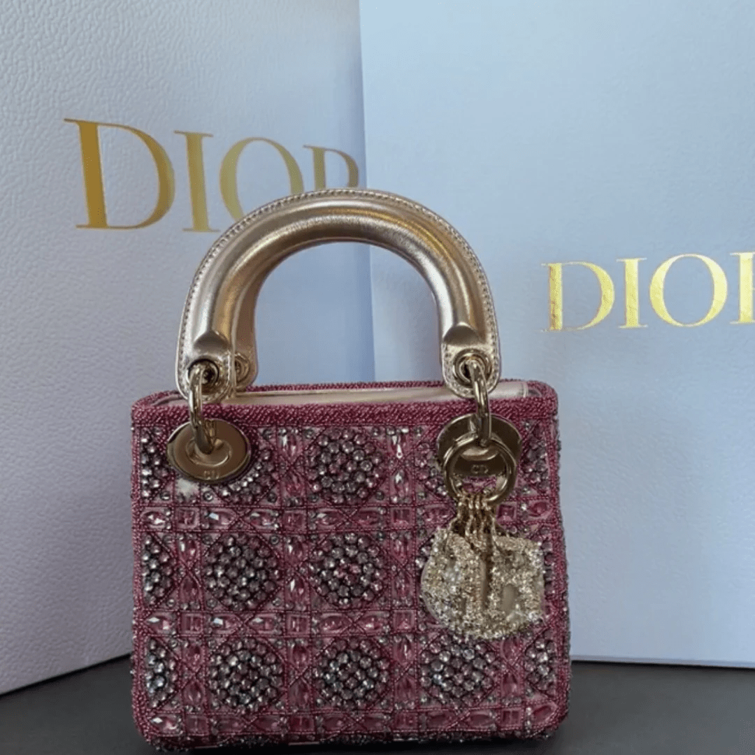 Lady Dior Mini Perlen Tasche